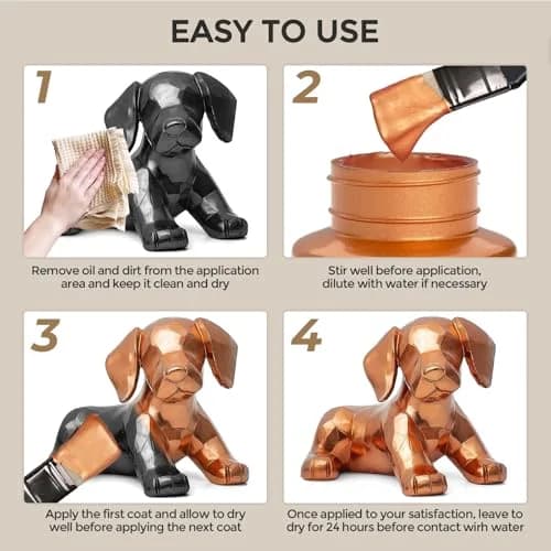 Nicpro Metallic Copper Acrylic Paint 8.45oz (250ml) | Non Toxic, Gloss Finish for Art & Crafts thumbnail 7