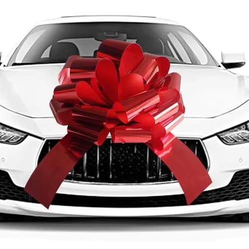 HQJAXJ 20 Inch Big Red Bow for Car | Waterproof, Large Gift Wrap Bow for Celebrations thumbnail 1