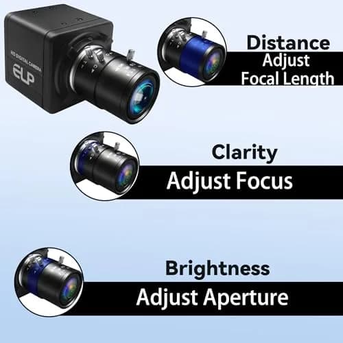 MMlove 1080P FHD USB Camera 4X Optical Zoom Manual Focus Low Light Plug & Play thumbnail 5