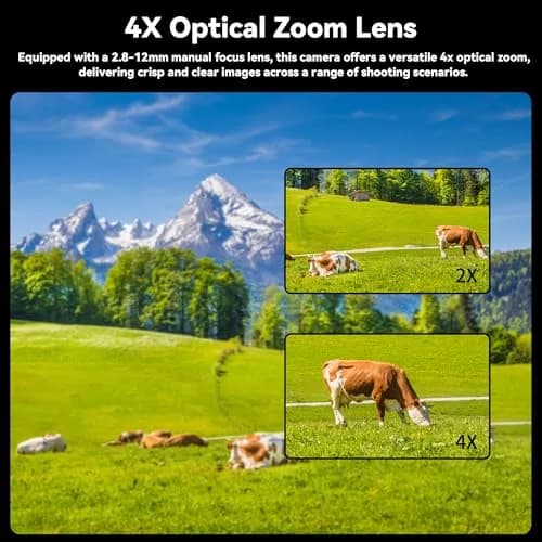 MMlove 1080P FHD USB Camera 4X Optical Zoom Manual Focus Low Light Plug & Play thumbnail 3