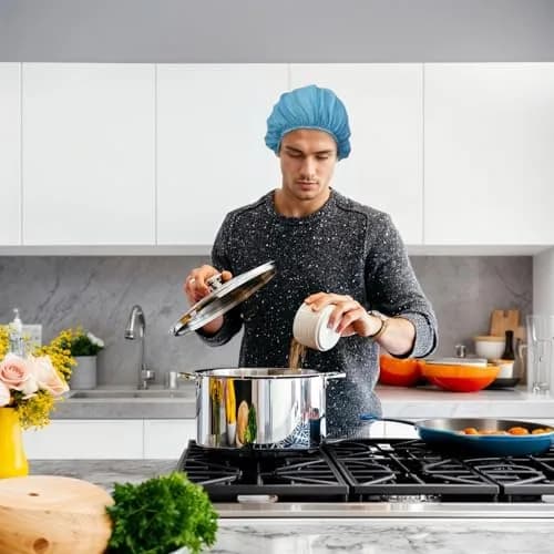 Cityelf Mesh Chef Hat 12 Pack | Adjustable, Breathable Cotton & Mesh for Foodservice (70-120 chars) thumbnail 5