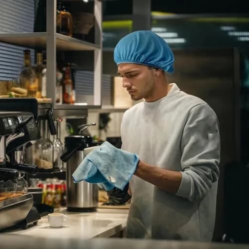 Cityelf Mesh Chef Hat 12 Pack | Adjustable, Breathable Cotton & Mesh for Foodservice (70-120 chars) thumbnail 3