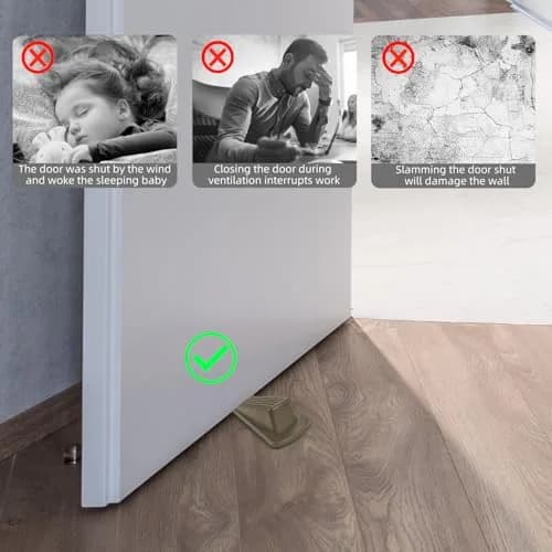 JZWBLILY Premium Rubber Door Stopper Wedge 3.1 cm (1.2") | Keeps Doors Securely Open thumbnail 6