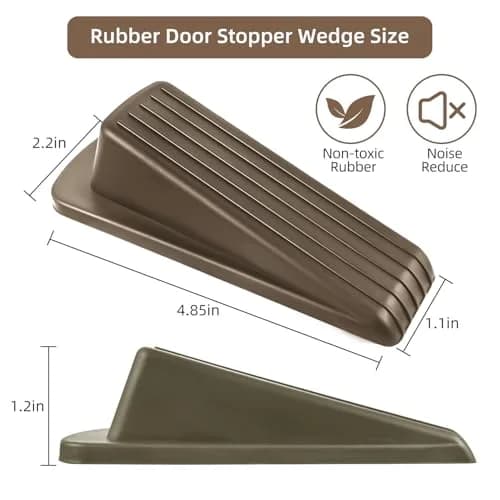 JZWBLILY Premium Rubber Door Stopper Wedge 3.1 cm (1.2") | Keeps Doors Securely Open thumbnail 2