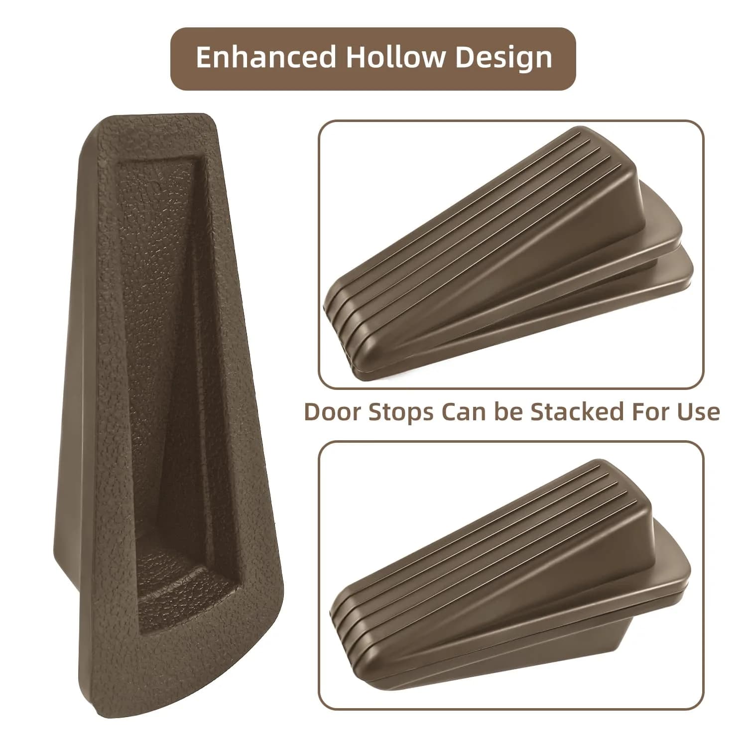 JZWBLILY Premium Rubber Door Stopper Wedge 3.1 cm (1.2") | Keeps Doors Securely Open - view 4