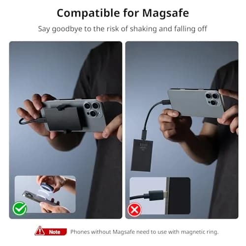 SMALLRIG SSD Magnetic Mount Bracket for MagSafe - 5157 | 45-70mm Clamp, 1/4"-20 Threads & Cold Shoe, Holds for Samsung T3/T5/SanDisk SSD, MagSafe thumbnail 2