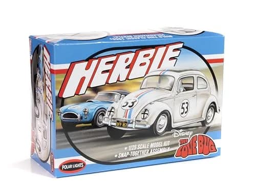 Polar Lights Herbie Volks Beetle Model Kit 1:25 Scale | SNAP Assembly, No Glue or Paint Needed thumbnail 1