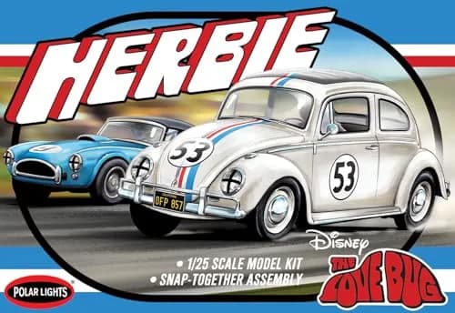 Polar Lights Herbie Volks Beetle Model Kit 1:25 Scale | SNAP Assembly, No Glue or Paint Needed thumbnail 6