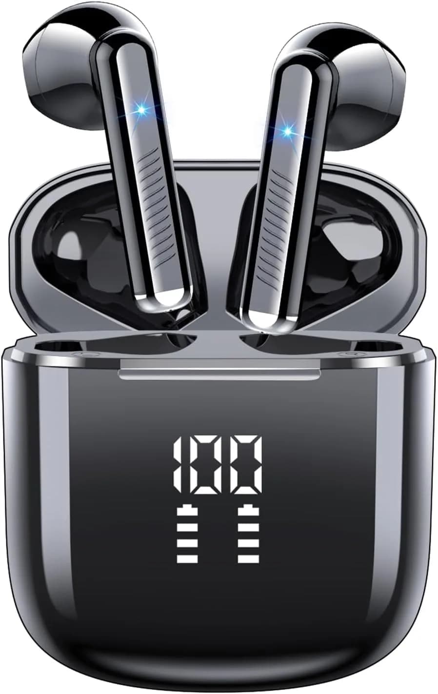 OYIB Bluetooth 5.3 Wireless Earbuds with ENC Mic, 25H Playtime, IPX7 Waterproof, Gray Black | Clear Calls & Fast Pairing