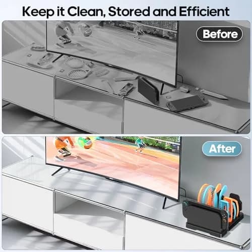 Tokluck Switch 1/2 Sports Accessories Bundle with Organizer Station | Compatible with Nintendo Switch Console & Joy-con, Storage & Organizer thumbnail 8