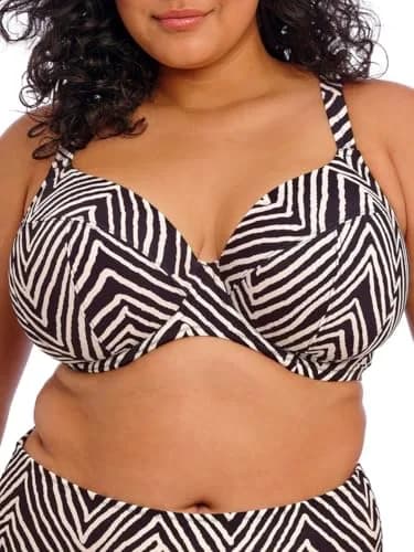 Elomi Fiji Falls Underwire Plunge Bikini Top Black 40H | Supportive, Fully Lined, UK Sizing thumbnail 1