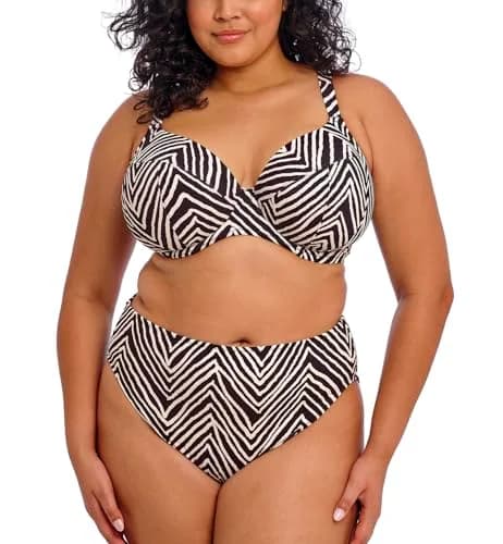 Elomi Fiji Falls Mid Rise Bikini Brief Black Size 12 | Flattering Waist & Vibrant Style thumbnail 5