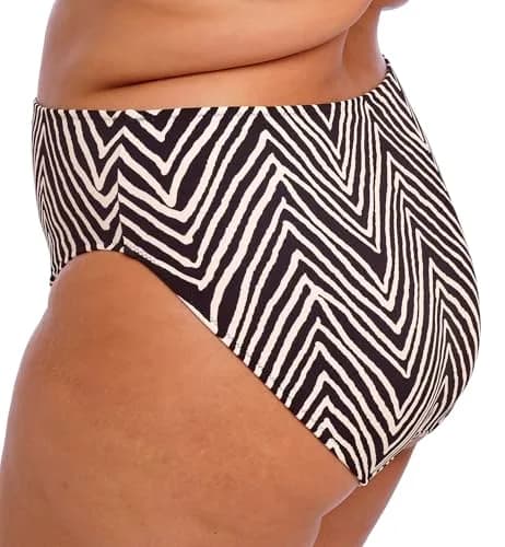 Elomi Fiji Falls Mid Rise Bikini Brief Black Size 12 | Flattering Waist & Vibrant Style thumbnail 3