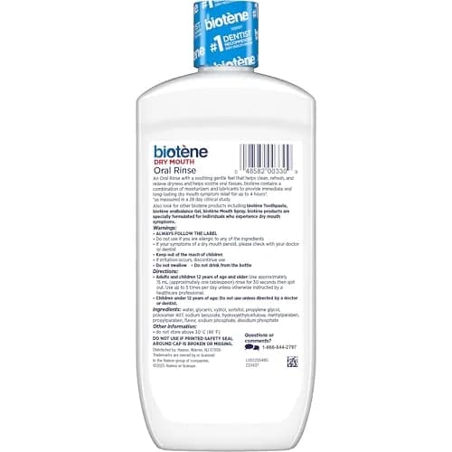 Biotène Oral Rinse Mouthwash for Dry Mouth, Fresh Mint 473ml (16 fl oz) | Soothes and Lubricates for 4 Hours thumbnail 9