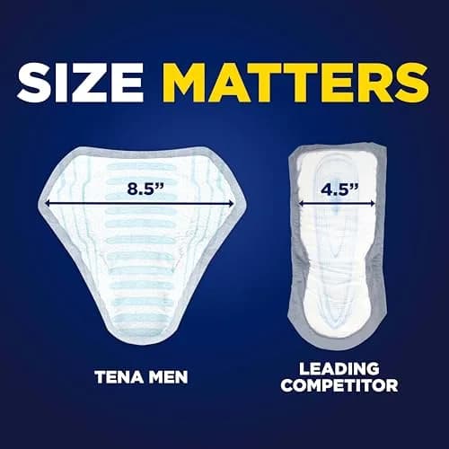 TENA Men Overnight Guards Incontinence Pads 30 ct | 8-Hour Protection for Men thumbnail 5