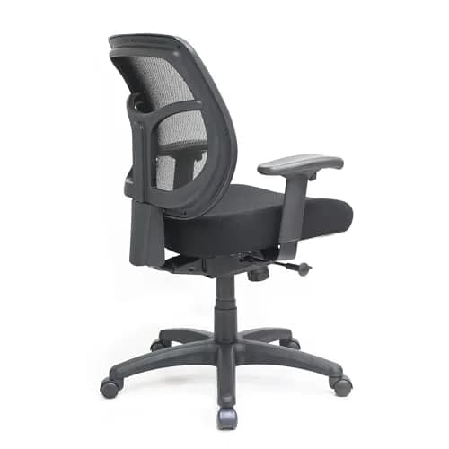 Eurotech Seating Apollo Mid-Back Swivel Office Chair, Black | Ergonomic Support & Breathable Mesh thumbnail 4