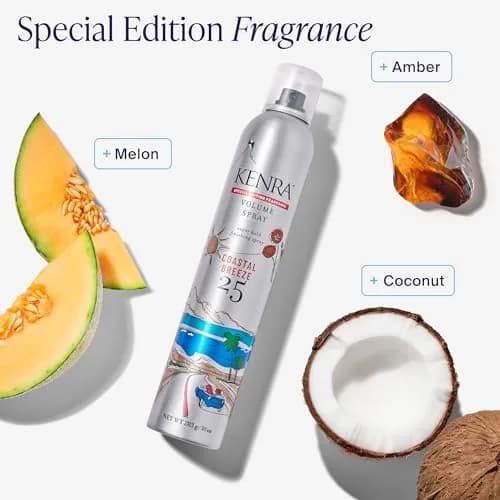Kenra Professional Volume Spray 25 Coastal Breeze 296ml (10 oz) | Super Hold Finishing Hairspray with Humidity Resistance thumbnail 7