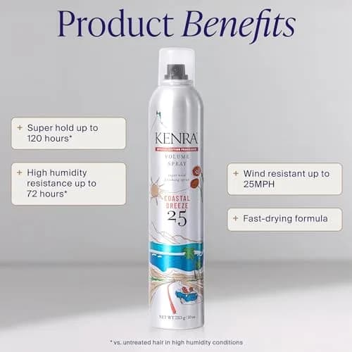 Kenra Professional Volume Spray 25 Coastal Breeze 296ml (10 oz) | Super Hold Finishing Hairspray with Humidity Resistance thumbnail 2