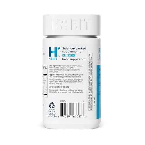 Health By Habit Habit Brain Focus Supplement, 60 Capsules | Supports Brain & Mental Clarity thumbnail 4