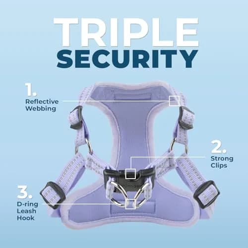 Voyager Step-in Flex Adjustable Dog Harness - Lavender, Small | Breathable Air Mesh, 3M Reflective, No-Pull Design thumbnail 5
