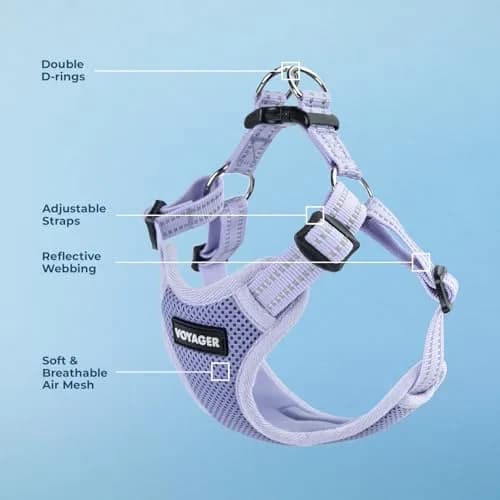 Voyager Step-in Flex Adjustable Dog Harness - Lavender, Small | Breathable Air Mesh, 3M Reflective, No-Pull Design thumbnail 3