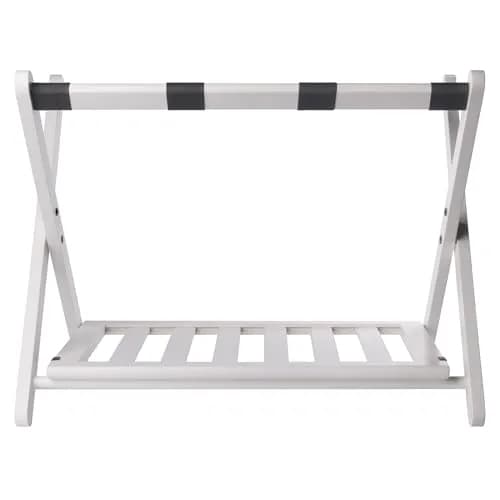 Winsome Reese Luggage Rack with Shelf | Foldable Solid Wood Guest Room Organizer thumbnail 4
