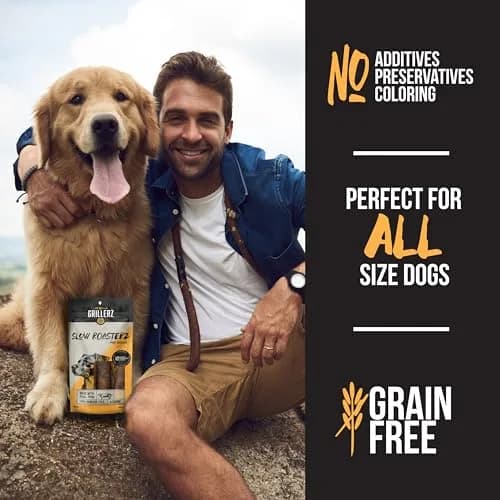 Grillerz Slow Roasterz Pork Sausages 4 Count | Rawhide-Free, High-Protein Dog Chews thumbnail 4