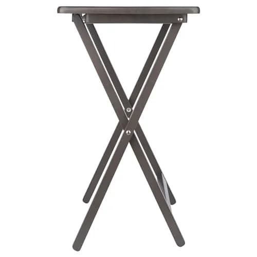 Winsome Alex Set of 2 Foldable Snack Tables, Oyster Gray | Space-Saving, Durable & Elegant thumbnail 3
