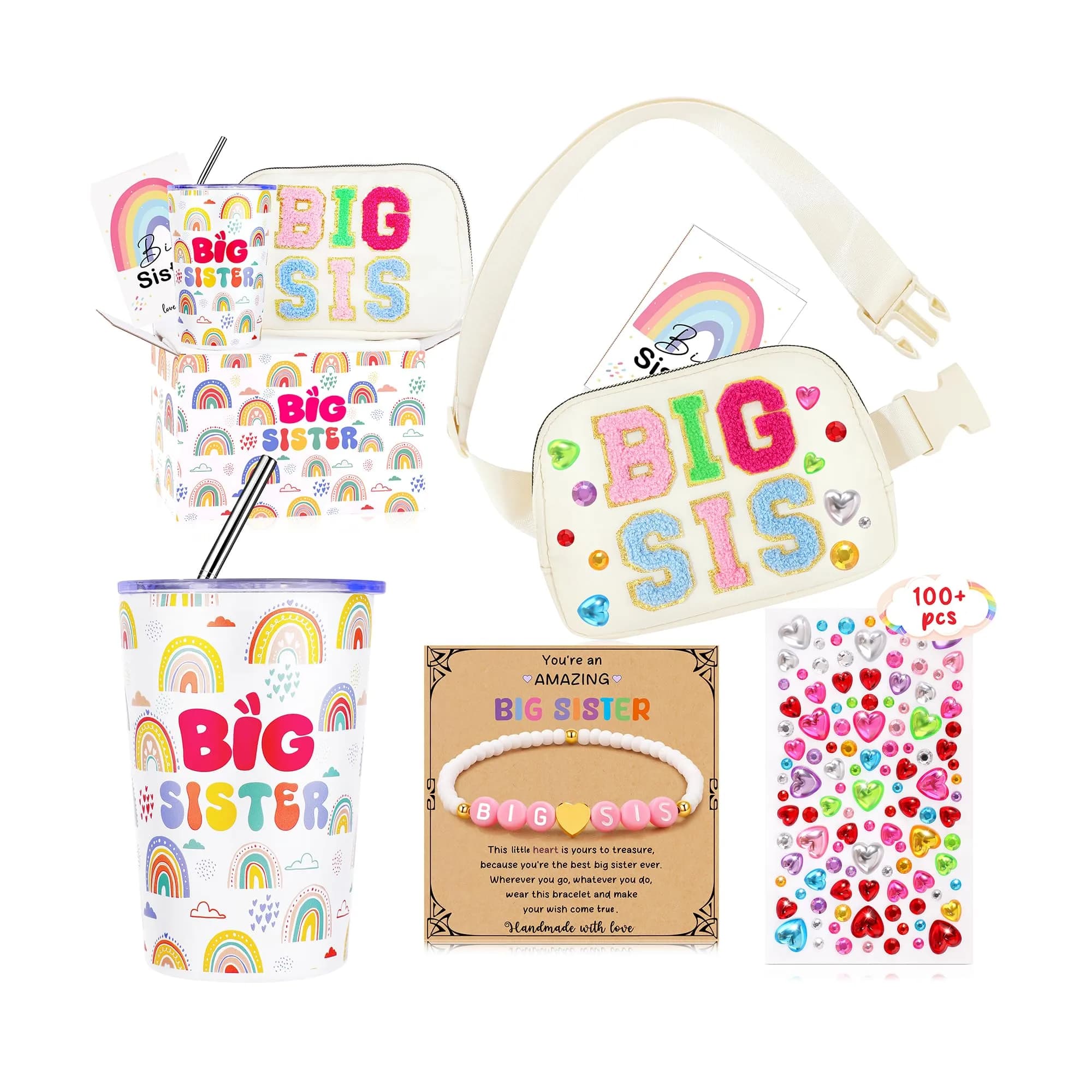 JTENGTOP Big Sister Gifts for Girls | Set of 5, Heartfelt & Practical (70-120 chars) — Big Sister Gifts for Girls