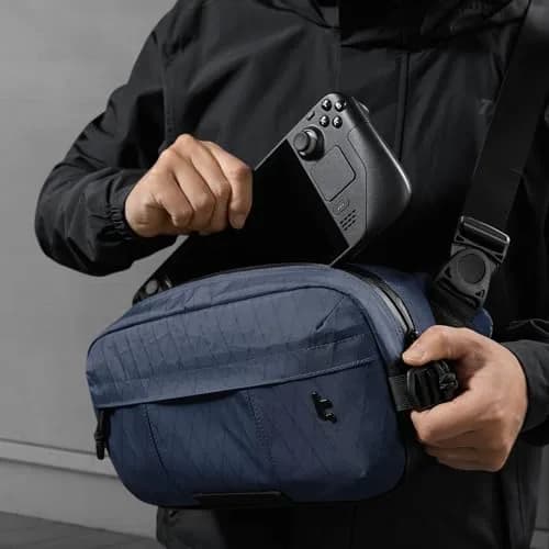 tomtoc 5.5L X-Pac Sling Crossbody Bag for Nintendo Switch 2/ROG Xbox Ally X | Waterproof Urban Travel Companion thumbnail 6