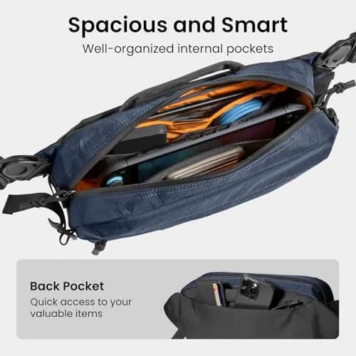 tomtoc 5.5L X-Pac Sling Crossbody Bag for Nintendo Switch 2/ROG Xbox Ally X | Waterproof Urban Travel Companion thumbnail 3
