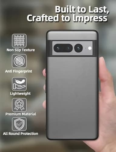 X-level Silicone Case for Google Pixel 7 Pro | Shockproof, Non-Slip, Gray | Supports Wireless Charging thumbnail 5