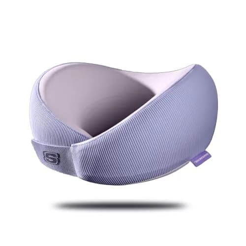 Skechers Memory Foam Neck Pillow Purple | Comfortable & Breathable Travel Pillow for Travel, Car Rides, Home, and Office Use thumbnail 1