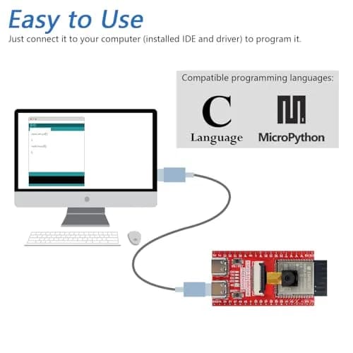 Freenove ESP32-S3 CAM Board (16MB Flash, 8MB PSRAM) Dual-Core 240MHz Microcontroller with Camera & Wi-Fi | Python C Code Projects thumbnail 2