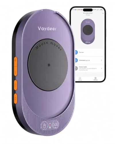 Vaydeer M4 Utra Mouse Mover with APP | Undetectable Mouse Jiggler for Computer Wakefulness, Dark Purple thumbnail 1