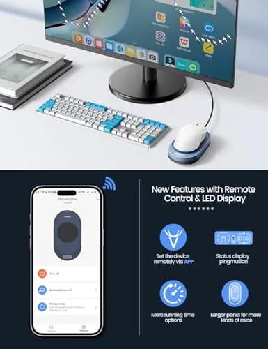 Vaydeer M4 Utra Mouse Mover with APP | Undetectable Mouse Jiggler for Computer Wakefulness, Dark Purple thumbnail 2