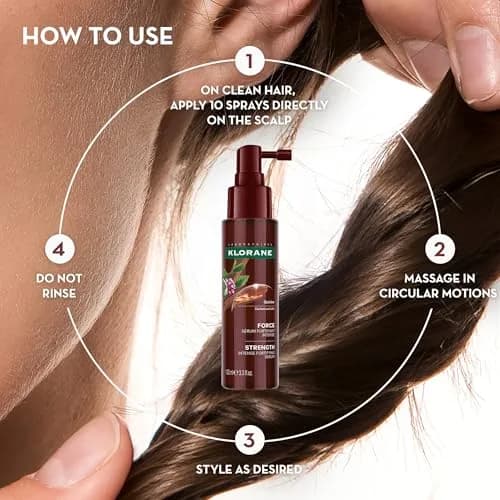 Klorane Thickening Hair Serum with Quinine & Biotin 100ml (3.3 Fl Oz) | Clinically Proven Hair Thinning Treatment thumbnail 7