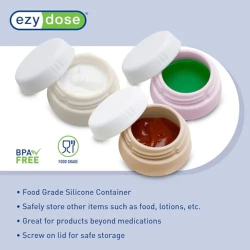EZY DOSE Reusable Silicone Storage Jar 3.5oz (100ml) | BPA-Free, Leak-Resistant, TSA-Approved thumbnail 4