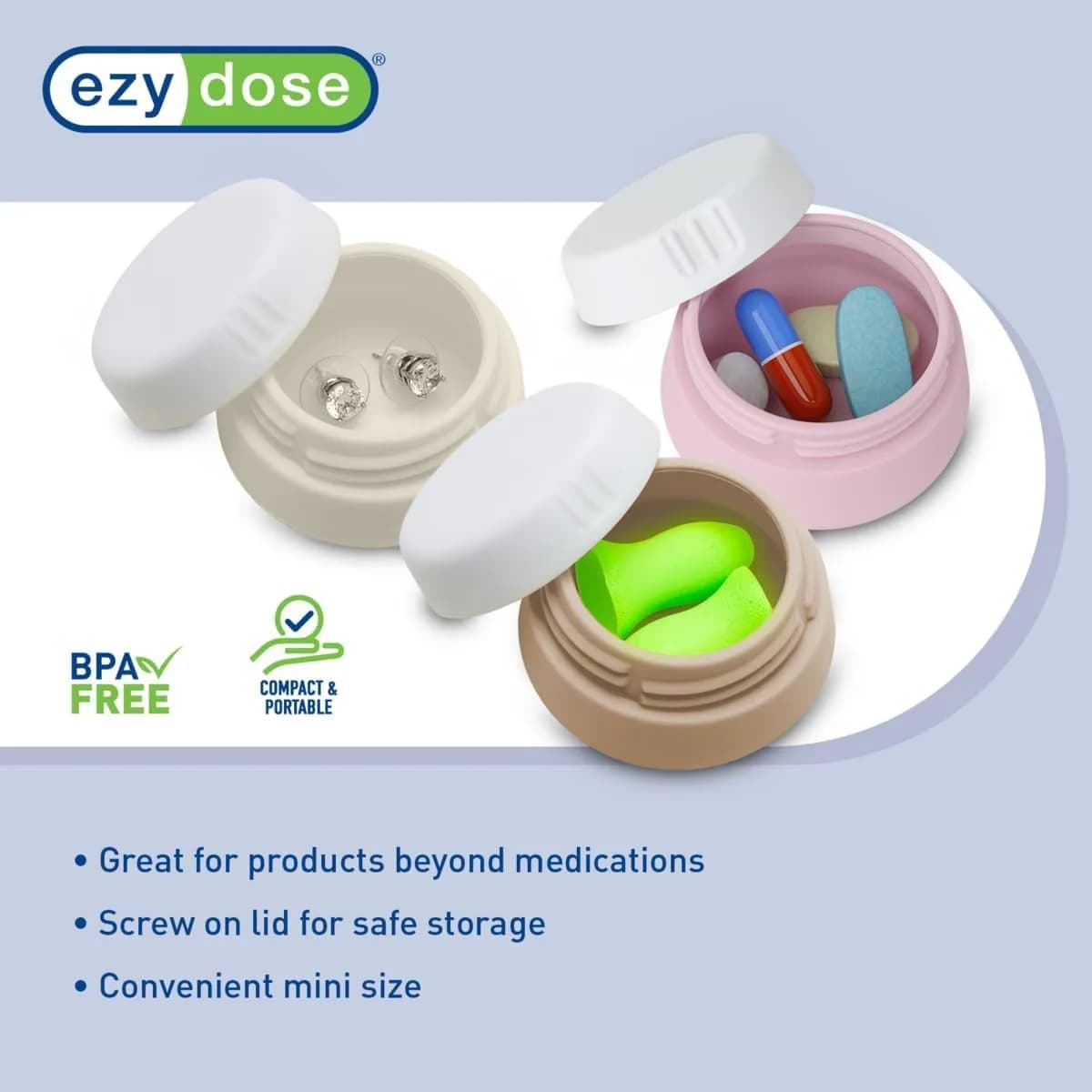 EZY DOSE Reusable Silicone Storage Jar 3.5oz (100ml) | BPA-Free, Leak-Resistant, TSA-Approved - view 5