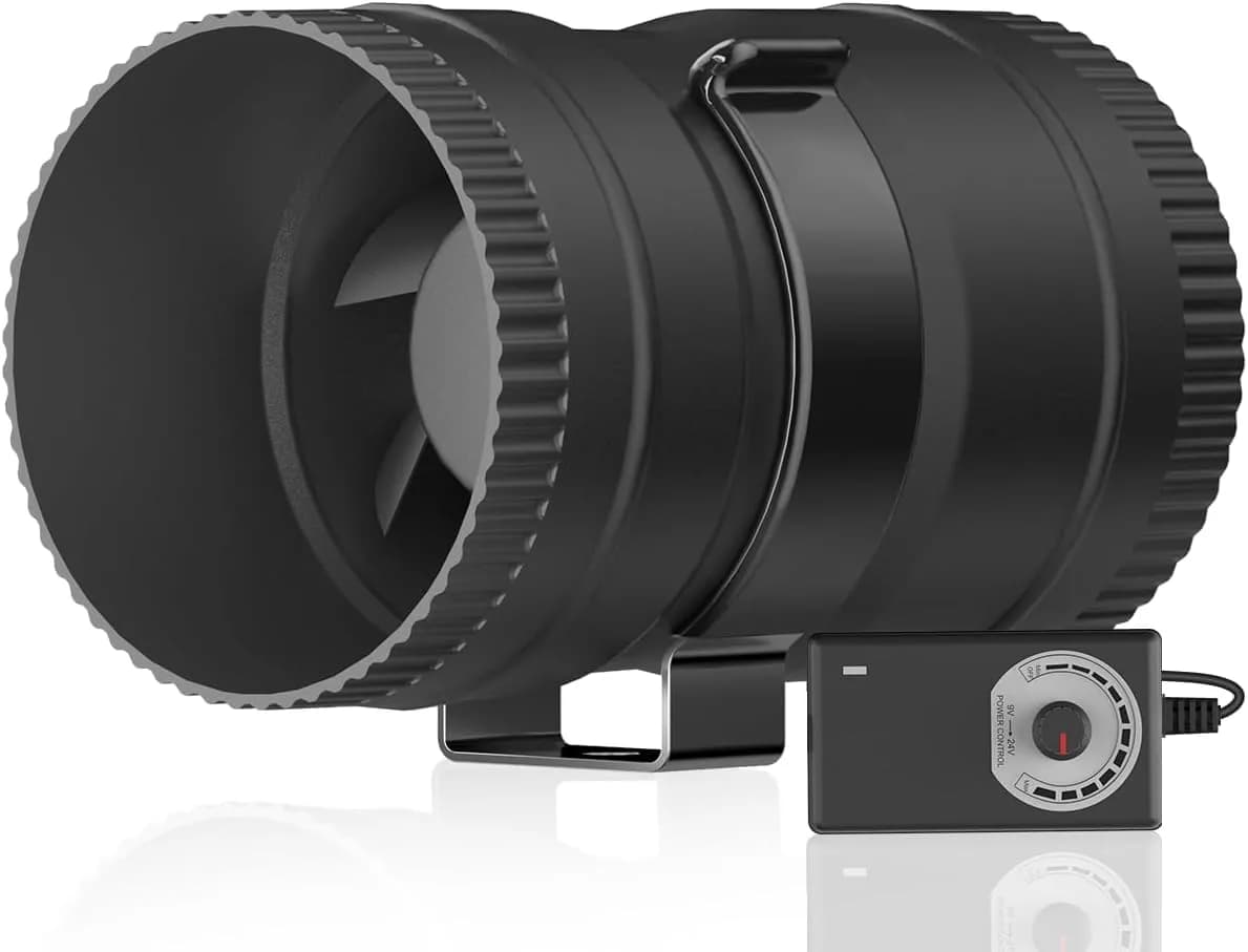 Hon&Guan 3 Inch Inline Booster Duct Fan with Speed Controller, 120 CFM - main product image