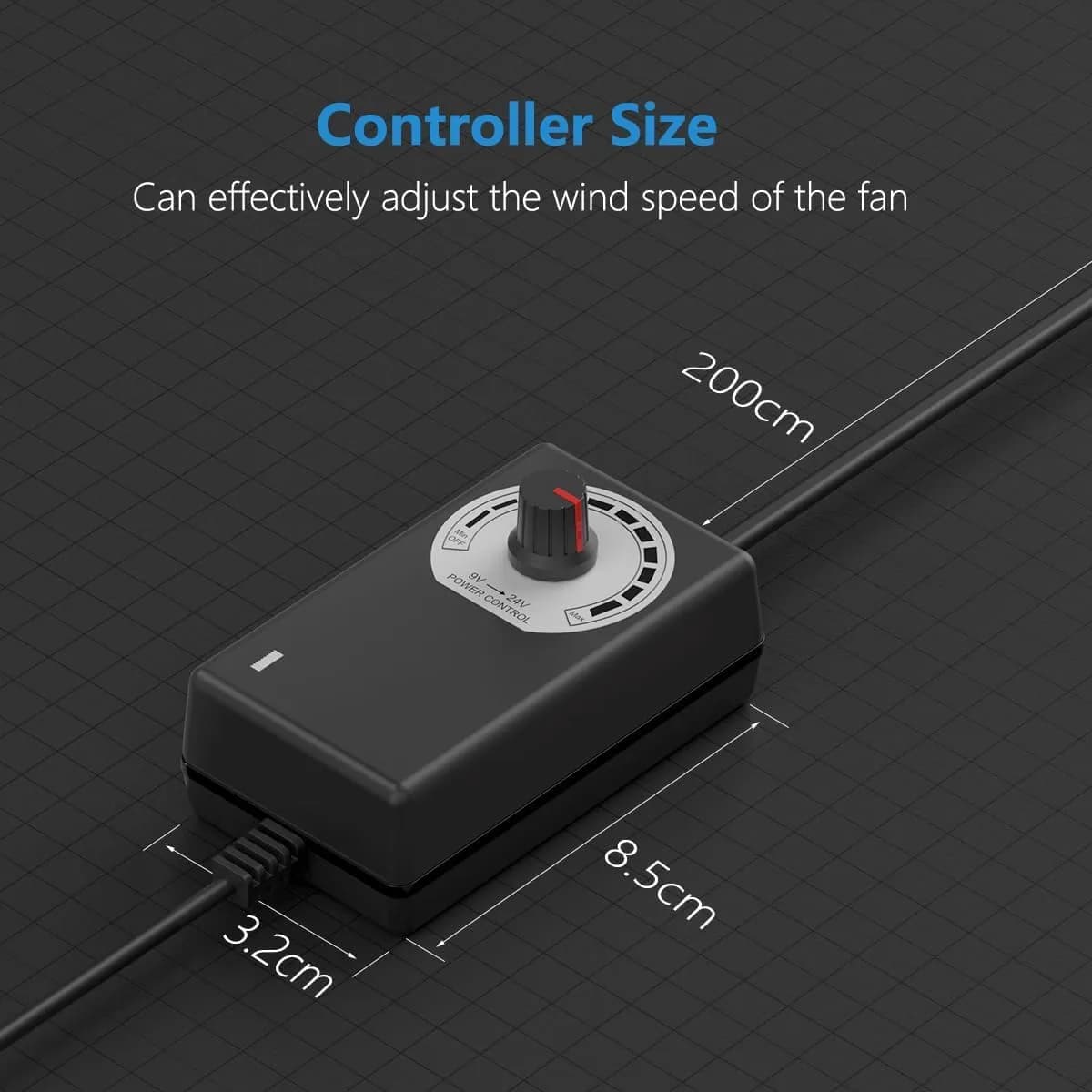 Hon&Guan 3 Inch Inline Booster Duct Fan with Speed Controller, 120 CFM - view 2
