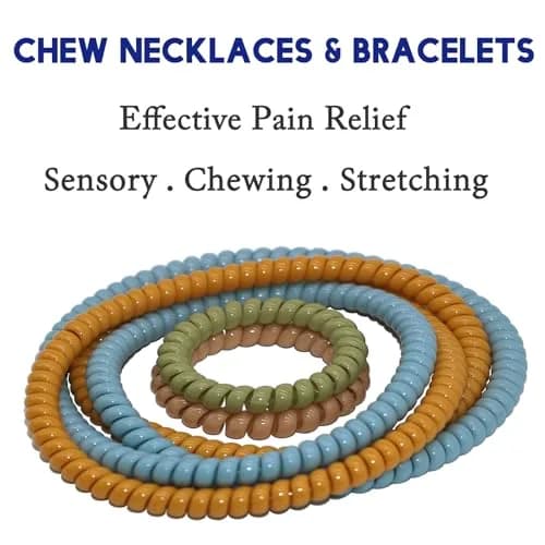 Olugu Chewy Necklace for Sensory Kids, 12 Pack Stretchy Fidget Bracelet Necklace 36-720 Months | BPA-Free PLA Material thumbnail 5