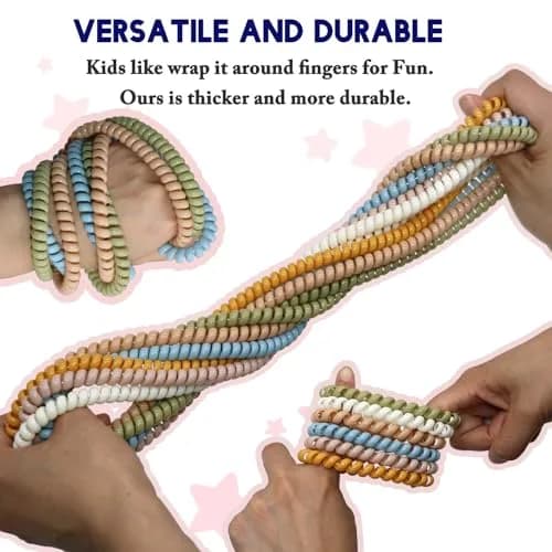 Olugu Chewy Necklace for Sensory Kids, 12 Pack Stretchy Fidget Bracelet Necklace 36-720 Months | BPA-Free PLA Material thumbnail 3