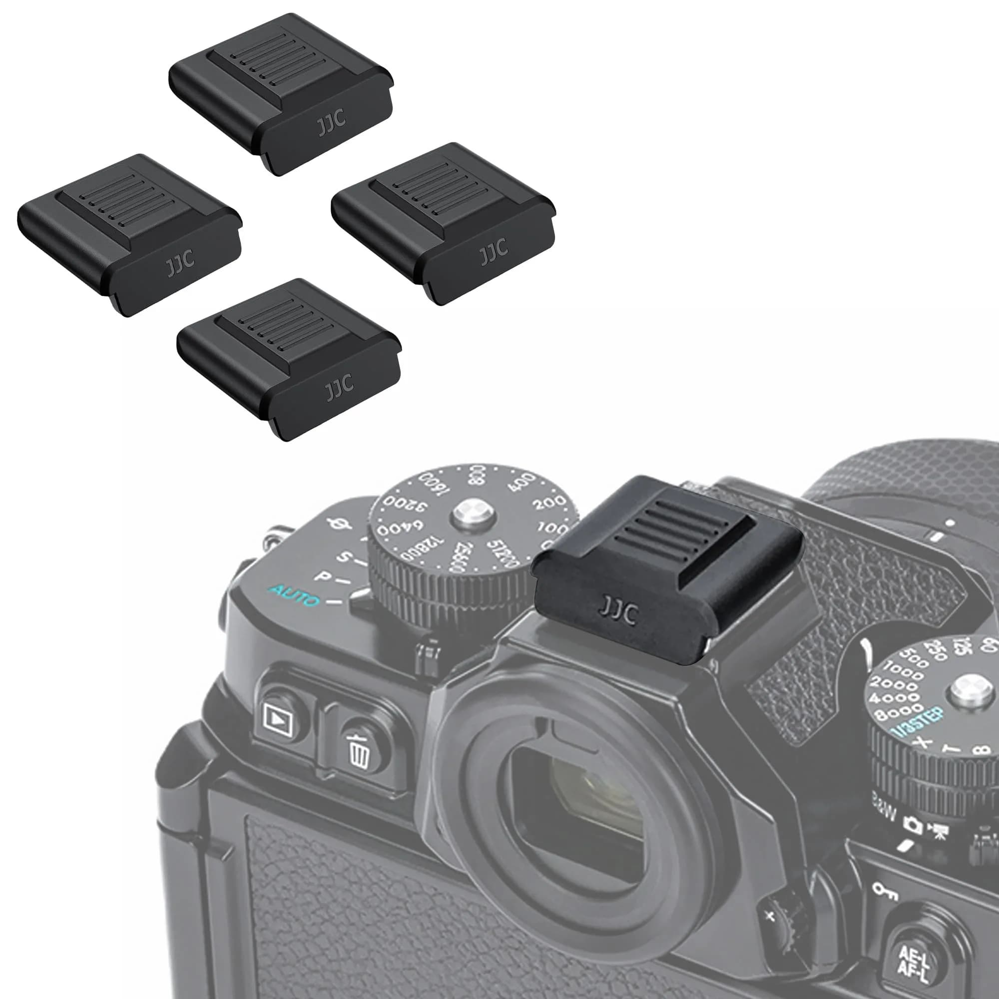 JJC 4PCS Upgraded Hot Shoe Cover w Full Coverage for Nikon Z7 II Z9 Z8 Zf Zfc | Full Metal Edge Protection