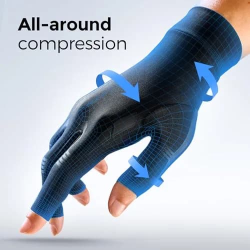 FREETOO All-Around Compression Arthritis Gloves for Women Men for Pain | Wrist & Finger Support with Breathable Lycra (70-120 chars) thumbnail 2