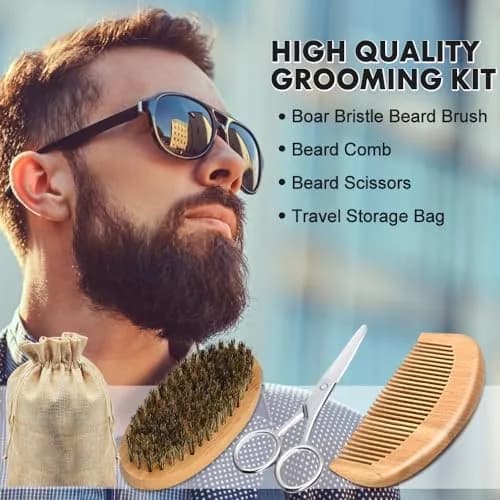 FULLLIGHT TECH Beard Grooming Kit 5 Fl Oz | Nourishing Beard Oil & Vanilla Wash for Men thumbnail 7