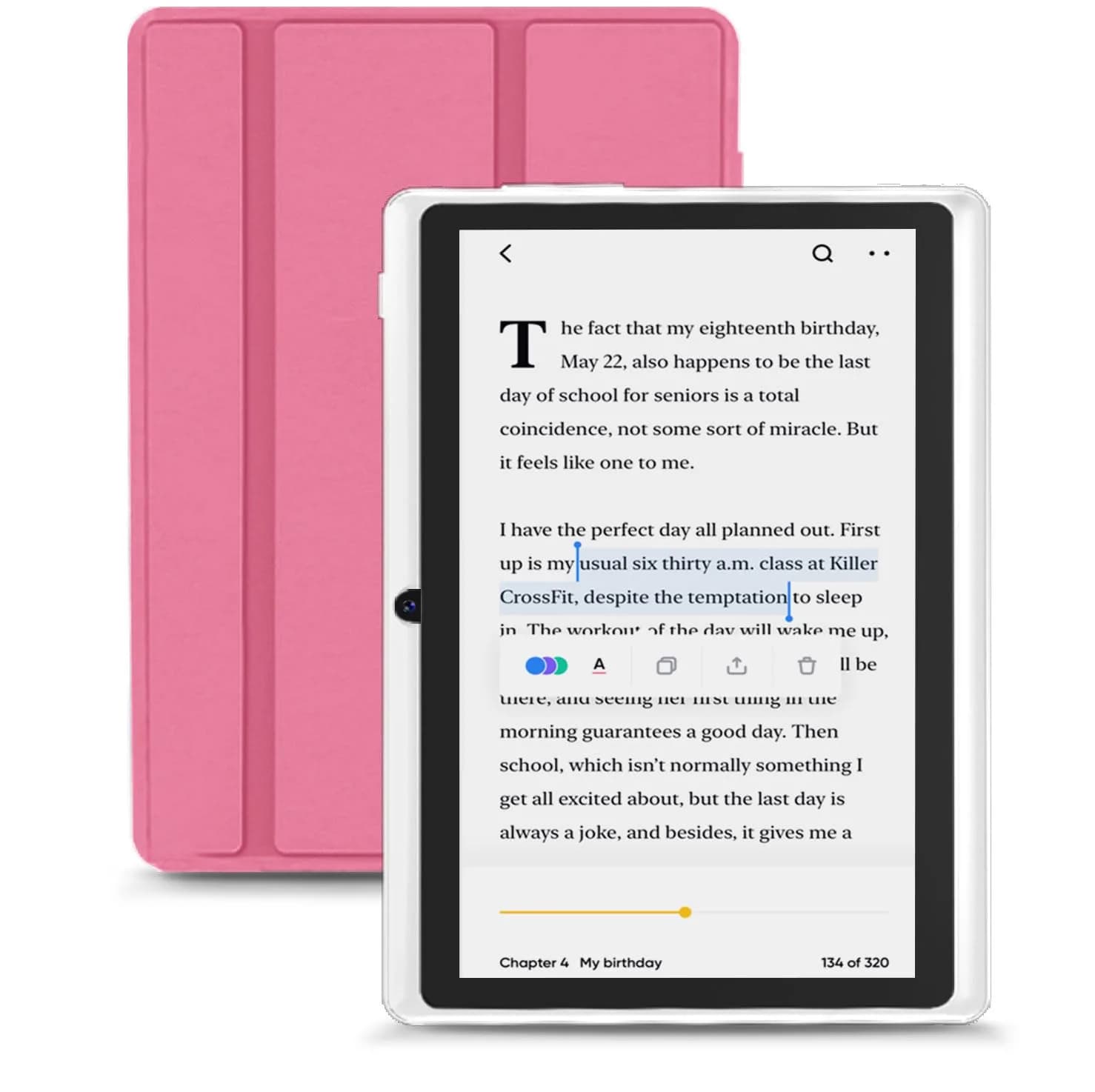 HNVHNV Android Tablet 7 Inch Tablet, 6GB RAM 32GB ROM 1TB Expansion, Quad-core Processor, Dual Camera, Pink - main product image