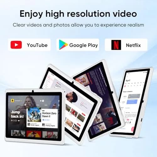 HNVHNV Android Tablet 7 Inch Tablet, 6GB RAM 32GB ROM 1TB Expansion, Quad-core Processor, Dual Camera, Pink thumbnail 4