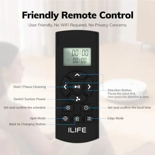 ILIFE V2 Robot Vacuum Cleaner 2.99-inch Slim, Tangle-Free Suction, White | Ideal for Hard Floors & Pet Hair thumbnail 3