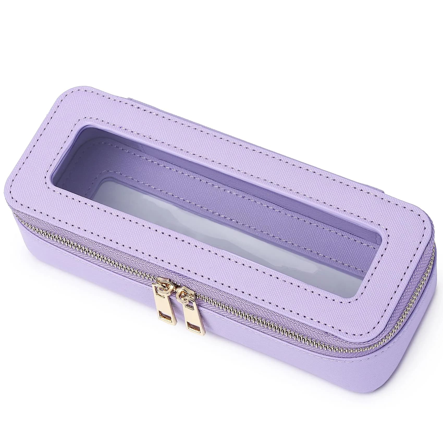 Pinkmik B/Purple Slim Clear Makeup Bag - Compact Cosmetic Organizer - main product image